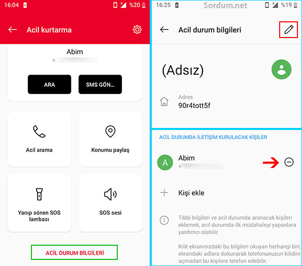 Acl durum telefonu nasıl silinir