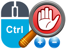 Ctrl ve Fare tekerleği ile zoom yapılmasın