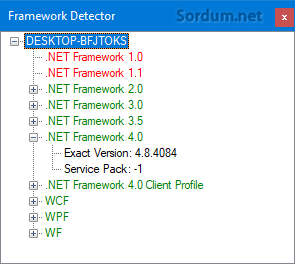 frameworkdetector arayüzü