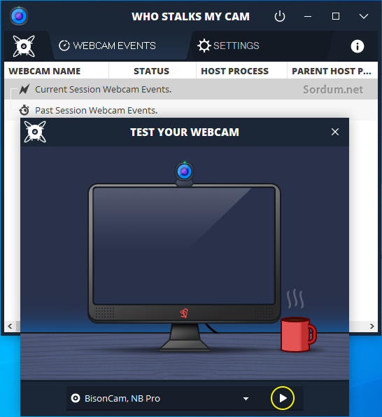 web kameranızı test edin