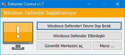 Windows defender başlatılamadı