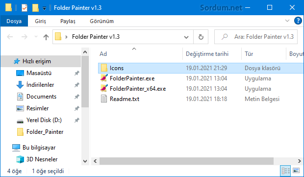 Folder Painter Icons klasörü