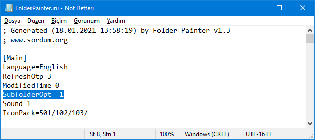 folder painter ini dosyası