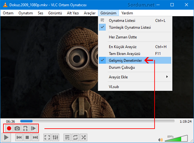 VLC ile video kaydet