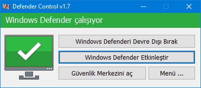 Windows Defender çalışıyor