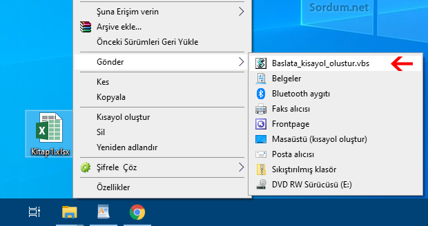 Göder ile başlata kısayol