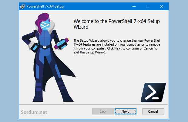 Powershell kurulum ekranı Powershell kurulum ekranı