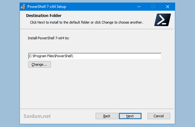 Powershell i nereye kuracağınızı seçin Powershell i nereye kuracağınızı seçin
