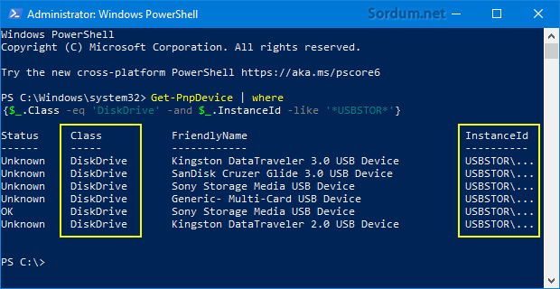 Powershellde verileri süz