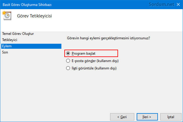 Program başlat