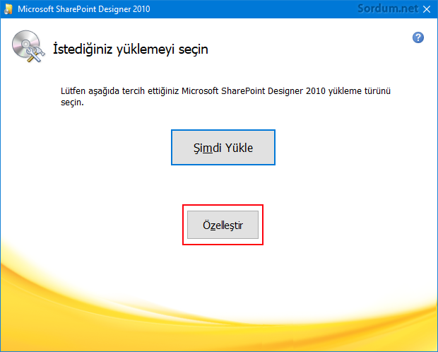 Microsoft sharePoint özelleştir