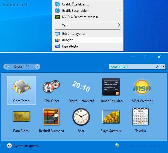 Windows 10 gadgets