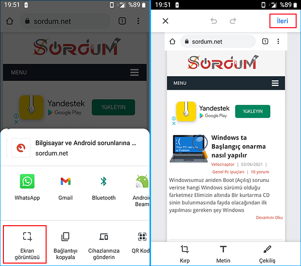 chrome ile ekran görüntüsü nasıl alınır