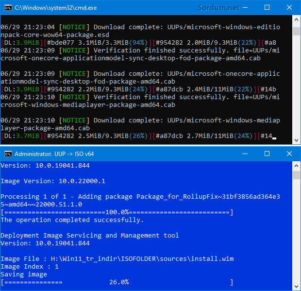 Windows 11 indiriliyor