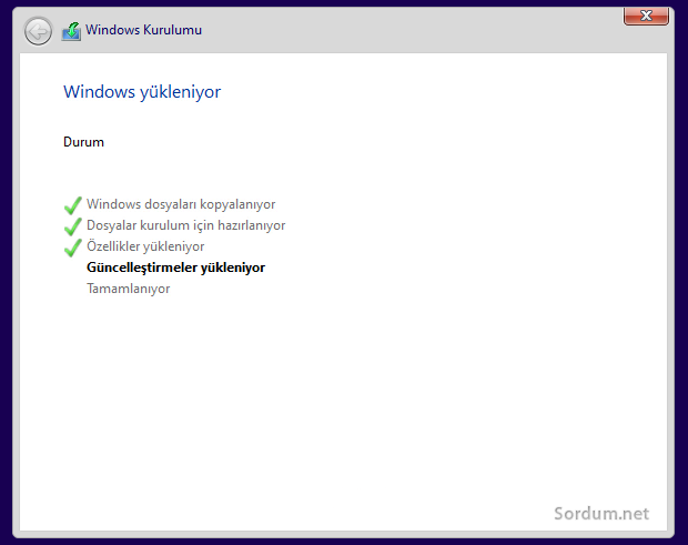 Windows yükleniyor ekranı