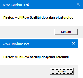 Firefox Multirow özelliği