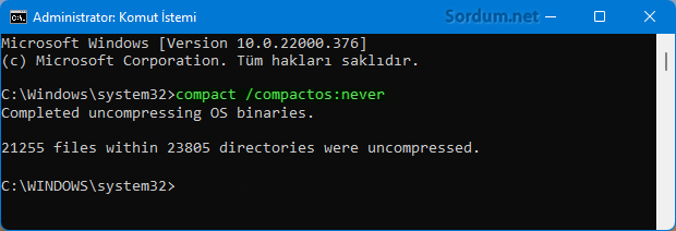 compacos nasıl kapatılır