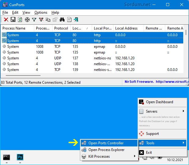 Easy php port 80 kayıp
