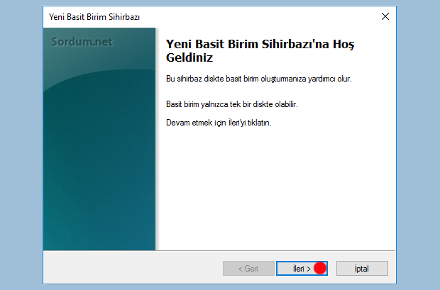 Yeni basit birim sihirbazı