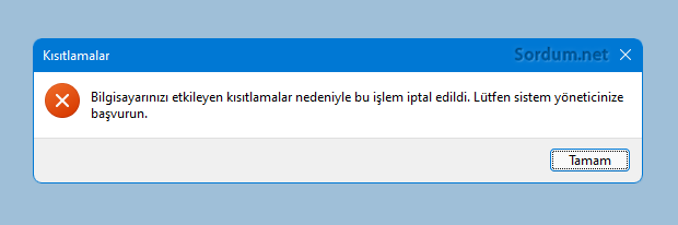 Bilgisayarınızı etkileyen kısıtlamalar