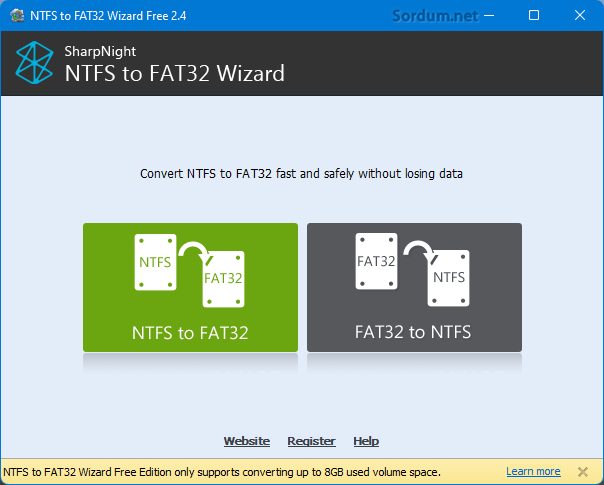 Ntfs to Fat32 Wizart