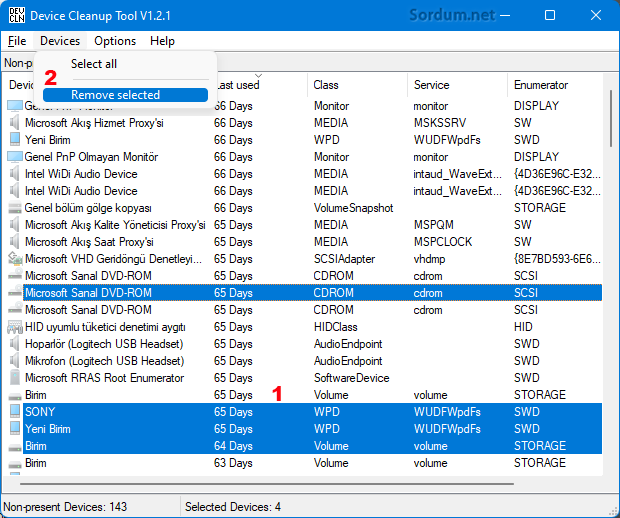Device Cleanup tool