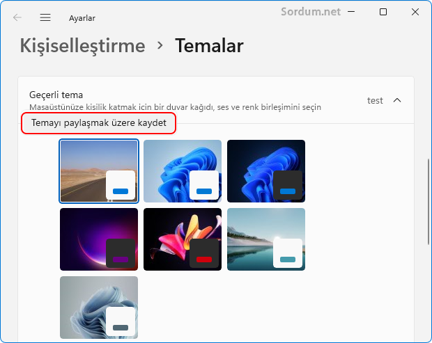 Temayı Paylaşmak üzere kaydet