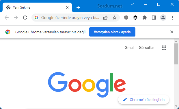 Varsayılan olarak ayarla