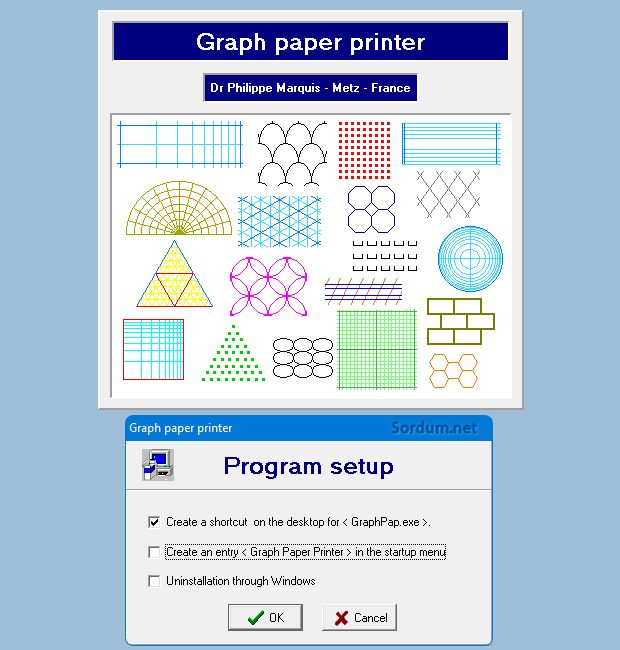 Graph paper ilk kurulum ekranı
