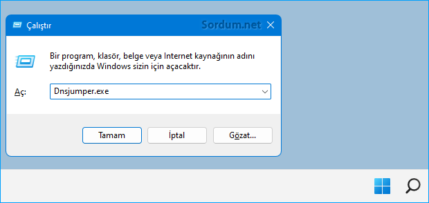 Çalıştır iletişim kutusu