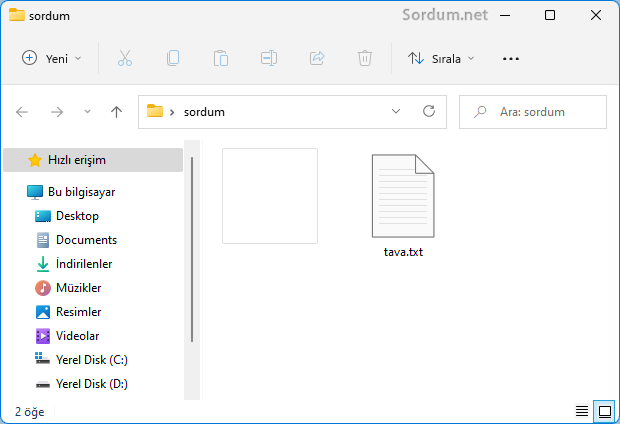Dosya gezgininde görünmez klasör Dosya gezgininde görünmez klasör