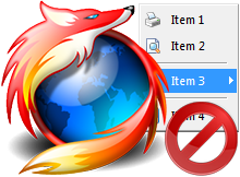 Firefox menü çubuğunu yasakla