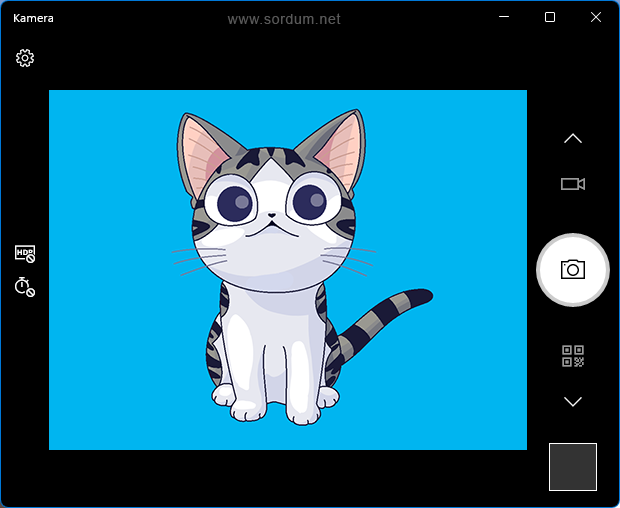 Windows kamera uygulaması
