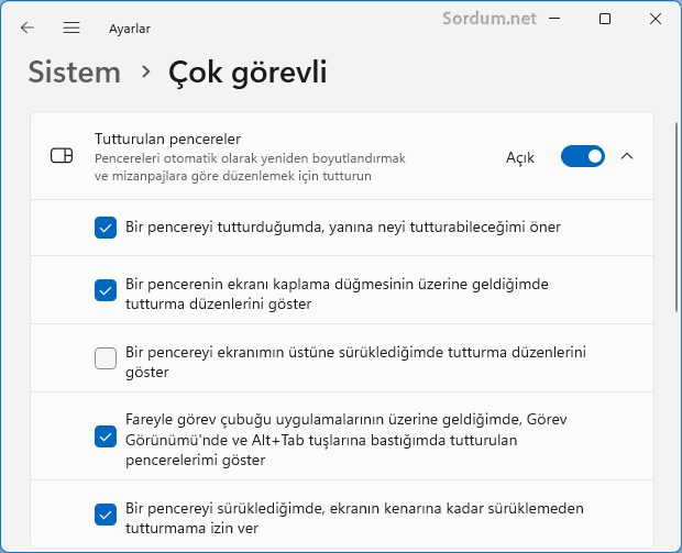 Üstte tutturma düzenleri çıkmasın