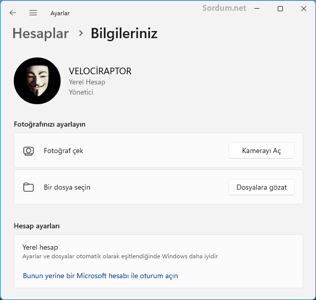 Windows varsayılan kullanıcı resmi değişti