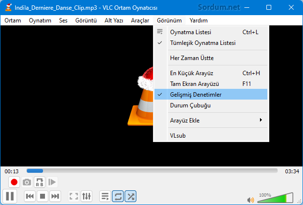 VLC gelişmiş denetimler