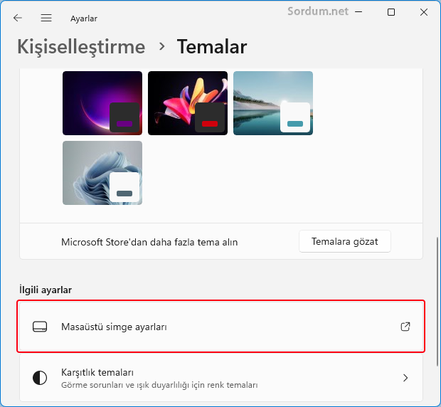 Kişiselleştirme - Temalar