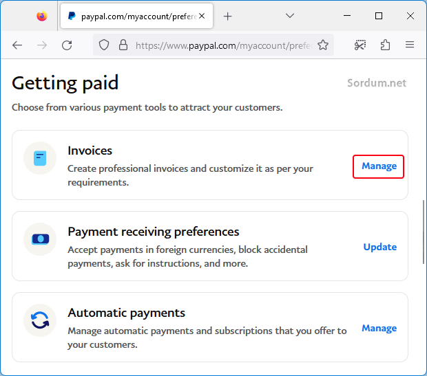 Manage Invoices