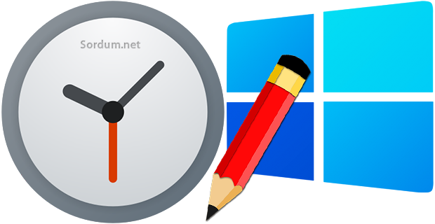 Windows Saatinin yanında isminiz yazssın