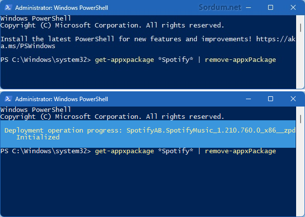 Spotify yi Powershell ile kaldır