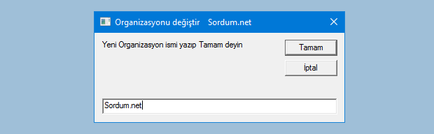vbs teşkilat ismi değiştir