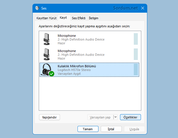 Mikrofon özellikleri Mikrofon özellikleri