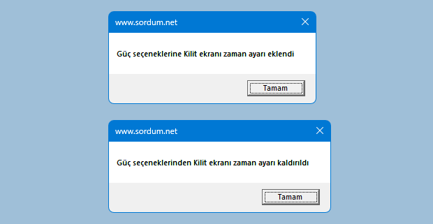 Uygulama ile kilit ekran zaman aşımı ilavesi