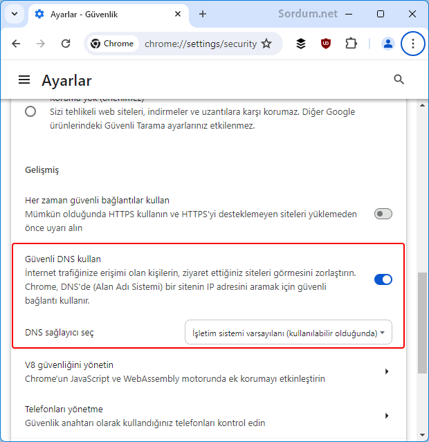 Güvenli DNS tekrar aktif hale geldi Güvenli DNS tekrar aktif hale geldi