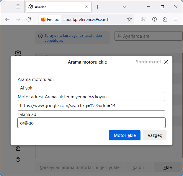 firefoxa arama motoru parametresi ekle
