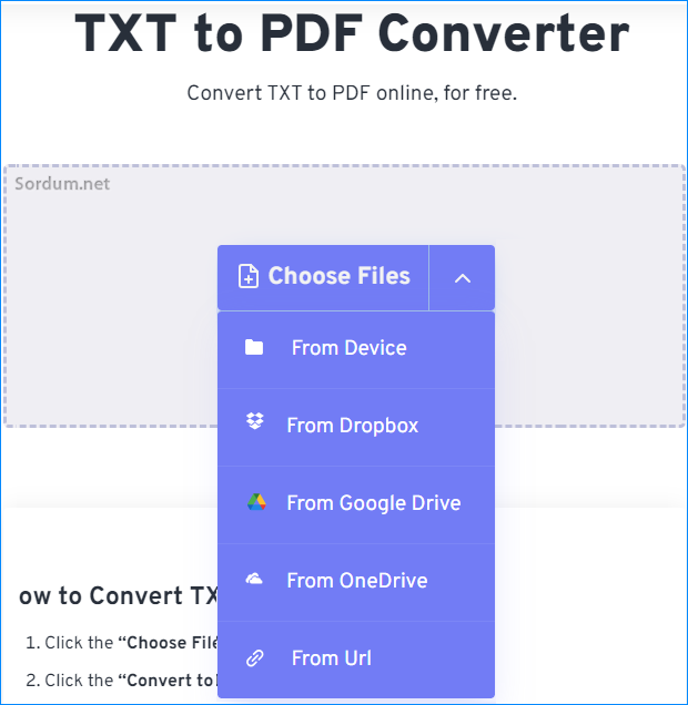 Txt to pdf converter Online