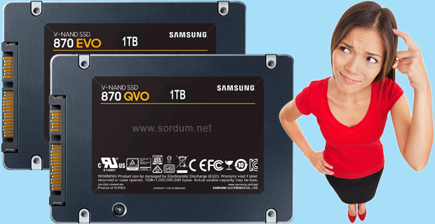 Samsung PRO - EVO - QVO SSD arasındaki farklar