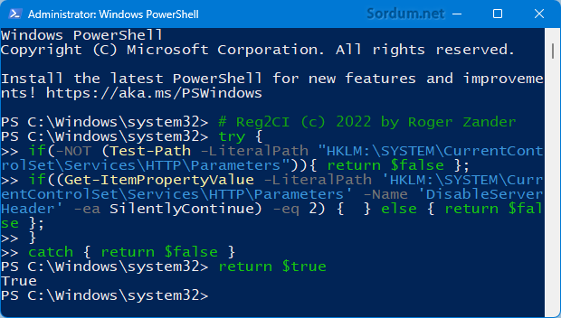Powershell kontrol scripti