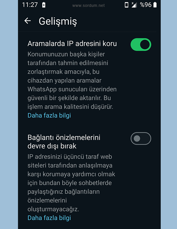 Aramalarda IP adresini koru