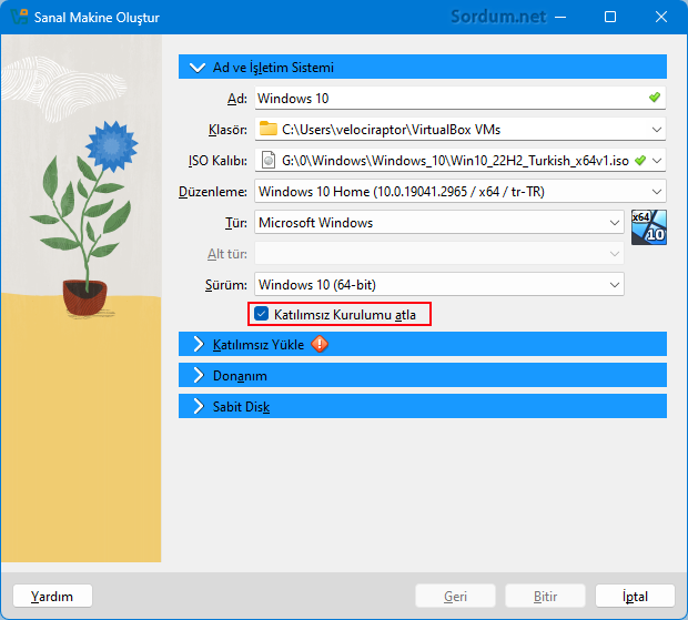 Virtual Box Uzman kipi
